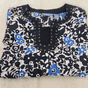 Liz & Me Boho Tunic Floral Print  Blouse